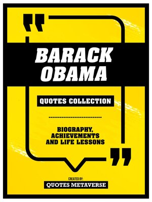 cover image of Barack Obama--Quotes Collection